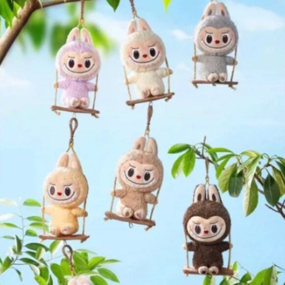 AUTHENTIC THE MONSTERS Timber Workshop Series Playing on the Swing Plush - Grey - Picture 3 of 3